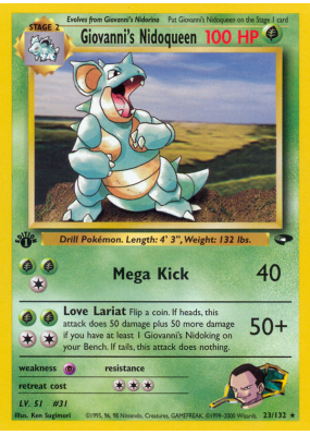 Carte Pokémon Giovanni's Nidoqueen 23/132 Rare Gym Challenge