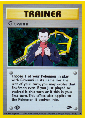 Carte Pokémon Giovanni 18/132 Holographique Gym Challenge
