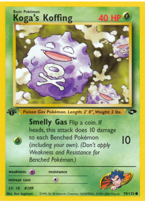 Carte Pokémon Koga's Koffing 79/132 Commune Gym Challenge