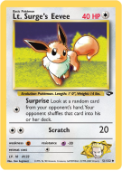 Carte Pokémon Lt. Surge's Eevee 51/132 Peu commune Gym Challenge