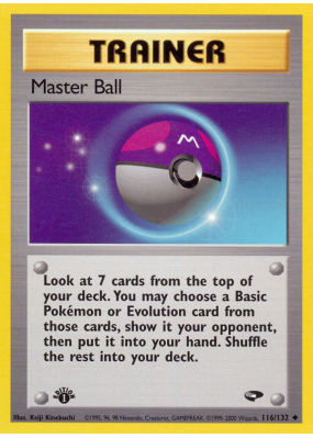 Carte Pokémon Master Ball 116/132 Peu commune Gym Challenge