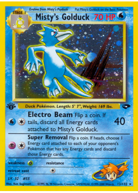 Carte Pokémon Misty's Golduck 12/132 Holographique Gym Challenge