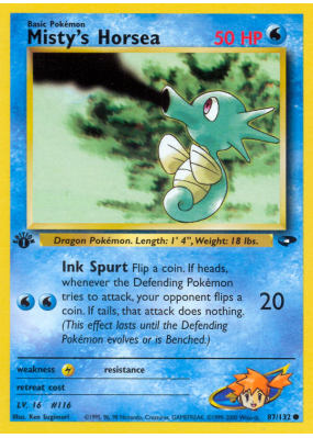 Carte Pokémon Misty's Horsea 87/132 Commune Gym Challenge