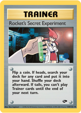 Carte Pokémon Rocket's Secret Experiment 120/132 Peu commune Gym Challenge