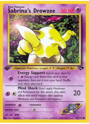 Carte Pokémon Sabrina's Drowzee 95/132 Commune Gym Challenge