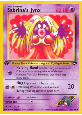 Carte Pokémon Sabrina's Jynx 57/132 Peu commune Gym Challenge