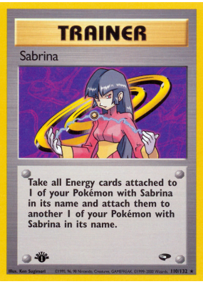 Carte Pokémon Sabrina 110/132 Rare Gym Challenge