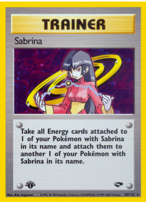 Carte Pokémon Sabrina 20/132 Holographique Gym Challenge