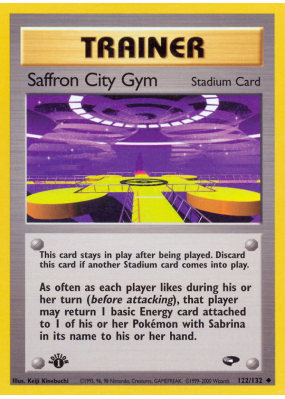 Carte Pokémon Saffron City Gym 122/132 Peu commune Gym Challenge