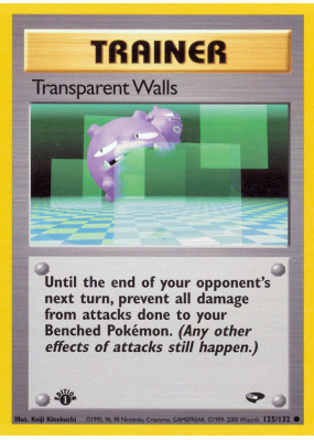 Carte Pokémon Transparent Walls 125/132 Commune Gym Challenge