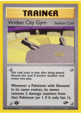 Carte Pokémon Viridian City Gym 123/132 Peu commune Gym Challenge