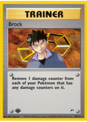 Carte Pokémon Brock 98/132 Rare Gym Heroes