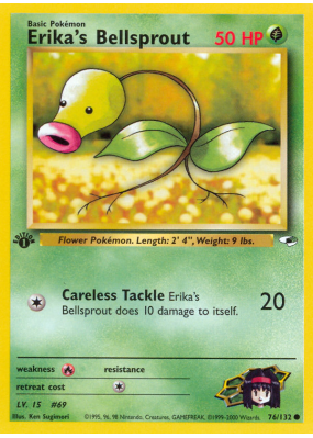 Carte Pokémon Erika's Bellsprout 76/132 Commune Gym Heroes