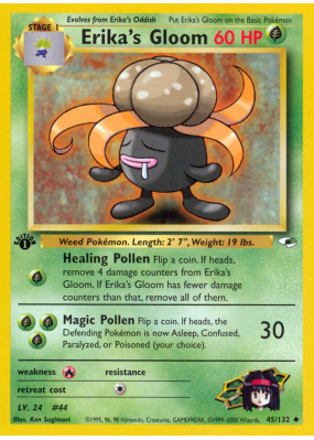 Carte Pokémon Erika's Gloom 45/132 Peu commune Gym Heroes