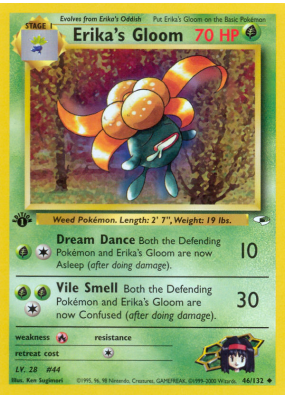 Carte Pokémon Erika's Gloom 46/132 Peu commune Gym Heroes