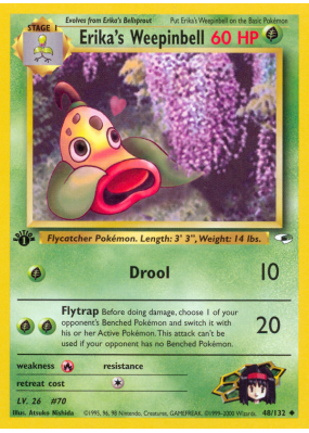 Carte Pokémon Erika's Weepinbell 48/132 Peu commune Gym Heroes