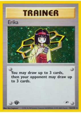 Carte Pokémon Erika 16/132 Holographique Gym Heroes
