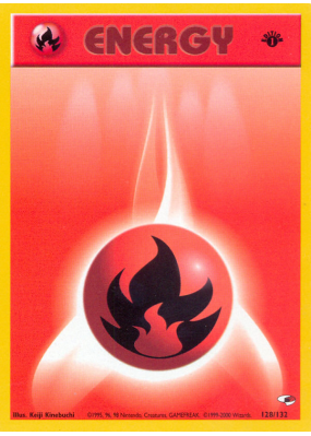 Carte Pokémon Fire Energy 128/132 Aucune Gym Heroes