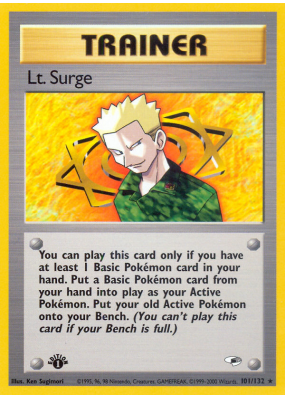 Carte Pokémon Lt. Surge 101/132 Rare Gym Heroes