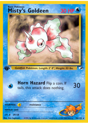 Carte Pokémon Misty's Goldeen 30/132 Rare Gym Heroes