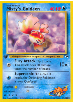Carte Pokémon Misty's Goldeen 85/132 Commune Gym Heroes