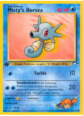 Carte Pokémon Misty's Horsea 86/132 Commune Gym Heroes
