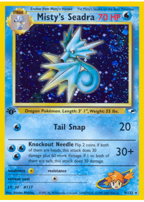 Carte Pokémon Misty's Seadra 9/132 Holographique Gym Heroes