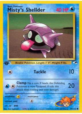 Carte Pokémon Misty's Shellder 89/132 Commune Gym Heroes