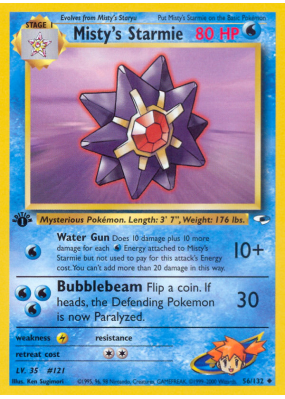 Carte Pokémon Misty's Starmie 56/132 Peu commune Gym Heroes