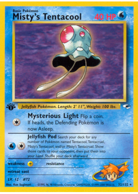 Carte Pokémon Misty's Tentacool 32/132 Rare Gym Heroes