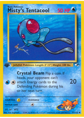 Carte Pokémon Misty's Tentacool 57/132 Peu commune Gym Heroes