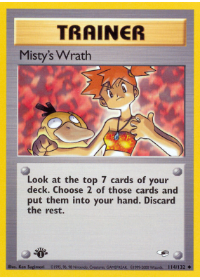 Carte Pokémon Misty's Wrath 114/132 Peu commune Gym Heroes