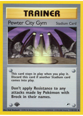 Carte Pokémon Pewter City Gym 115/132 Peu commune Gym Heroes