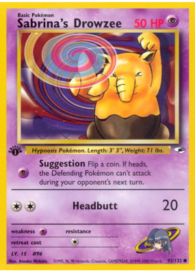 Carte Pokémon Sabrina's Drowzee 92/132 Commune Gym Heroes