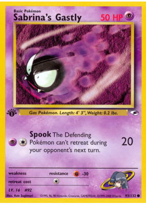 Carte Pokémon Sabrina's Gastly 93/132 Commune Gym Heroes