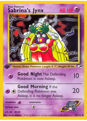 Carte Pokémon Sabrina's Jynx 59/132 Peu commune Gym Heroes