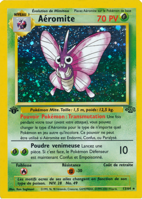 Carte Pokémon Aéromite 13/64 Holographique Jungle (JCC)