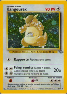 Carte Pokémon Kangourex 5/64 Holographique Jungle (JCC)