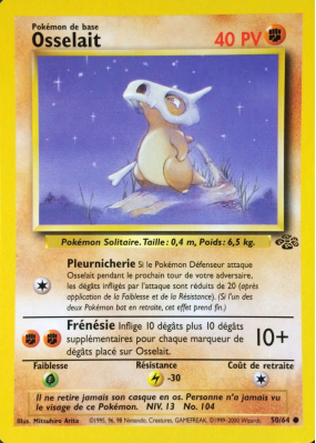 Carte Pokémon Osselait 50/64 Commune Jungle (JCC)