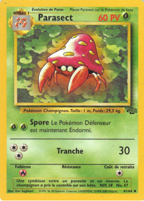 Carte Pokémon Parasect 41/64 Peu commune Jungle (JCC)