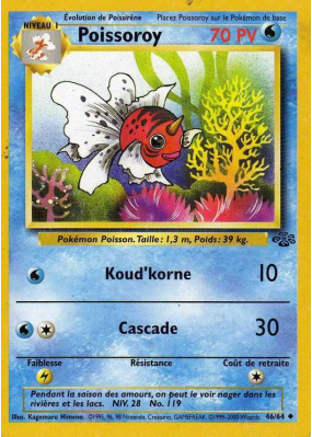 Carte Pokémon Poissoroy 46/64 Peu commune Jungle (JCC)