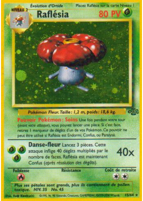 Carte Pokémon Raflésia 15/64 Holographique Jungle (JCC)