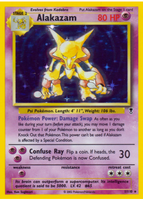 Carte Pokémon Alakazam 1/110 Holographique Legendary Collection