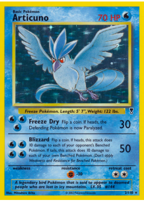 Carte Pokémon Articuno 2/110 Holographique Legendary Collection