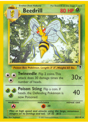Carte Pokémon Beedrill 20/110 Rare Legendary Collection