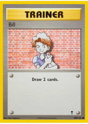 Carte Pokémon Bill 108/110 Commune Legendary Collection