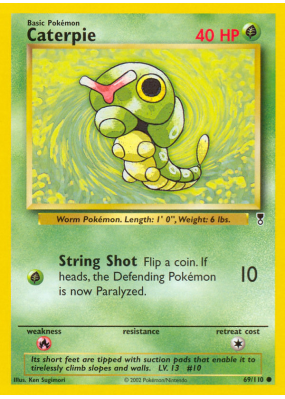 Carte Pokémon Caterpie 69/110 Commune Legendary Collection