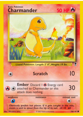 Carte Pokémon Charmander 70/110 Commune Legendary Collection