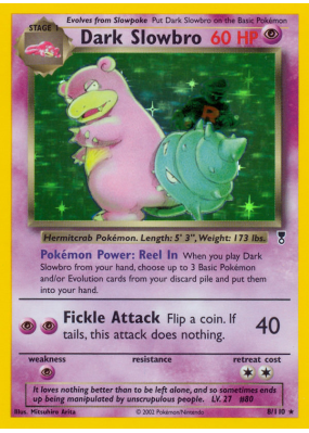 Carte Pokémon Dark Slowbro 8/110 Holographique Legendary Collection