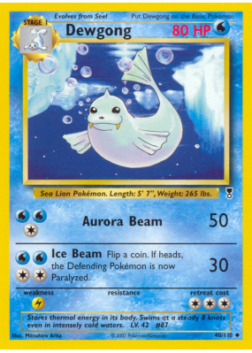 Carte Pokémon Dewgong 40/110 Peu commune Legendary Collection